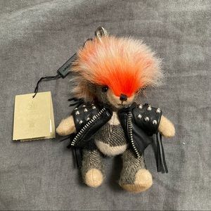 NWT BURBERRY Rebel Bear Bag Charm